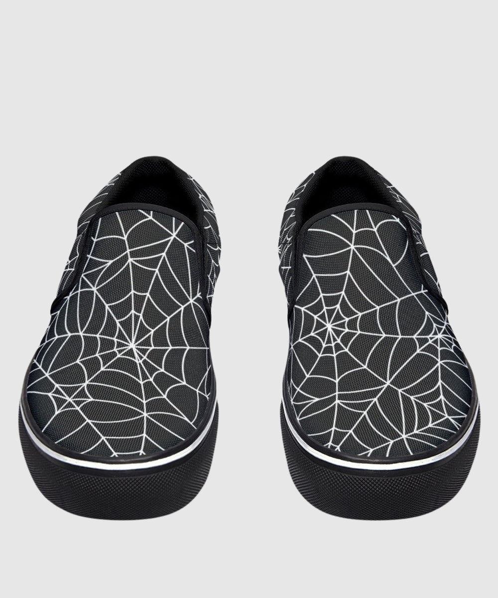 Spiderweb Slip - On Shoes - The Pagan Grimoire