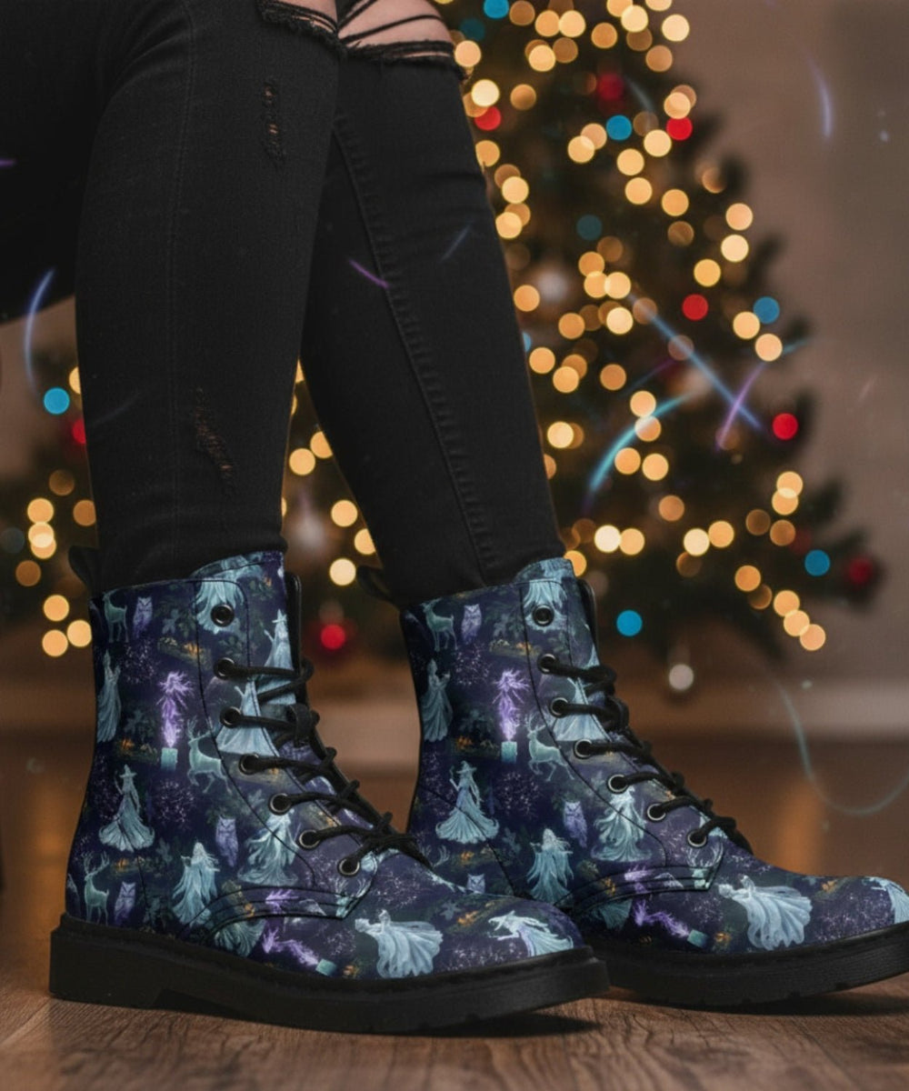Spooky Yule Spirits Boots - The Pagan Grimoire