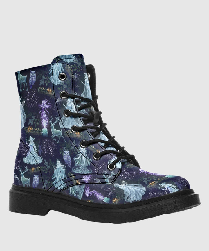 Spooky Yule Spirits Boots - The Pagan Grimoire