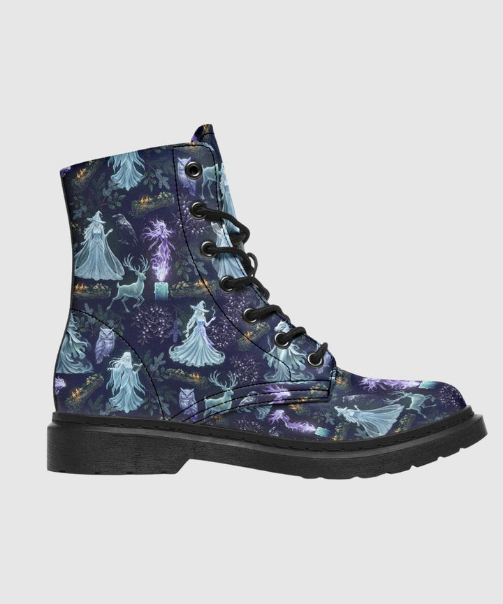 Spooky Yule Spirits Boots - The Pagan Grimoire