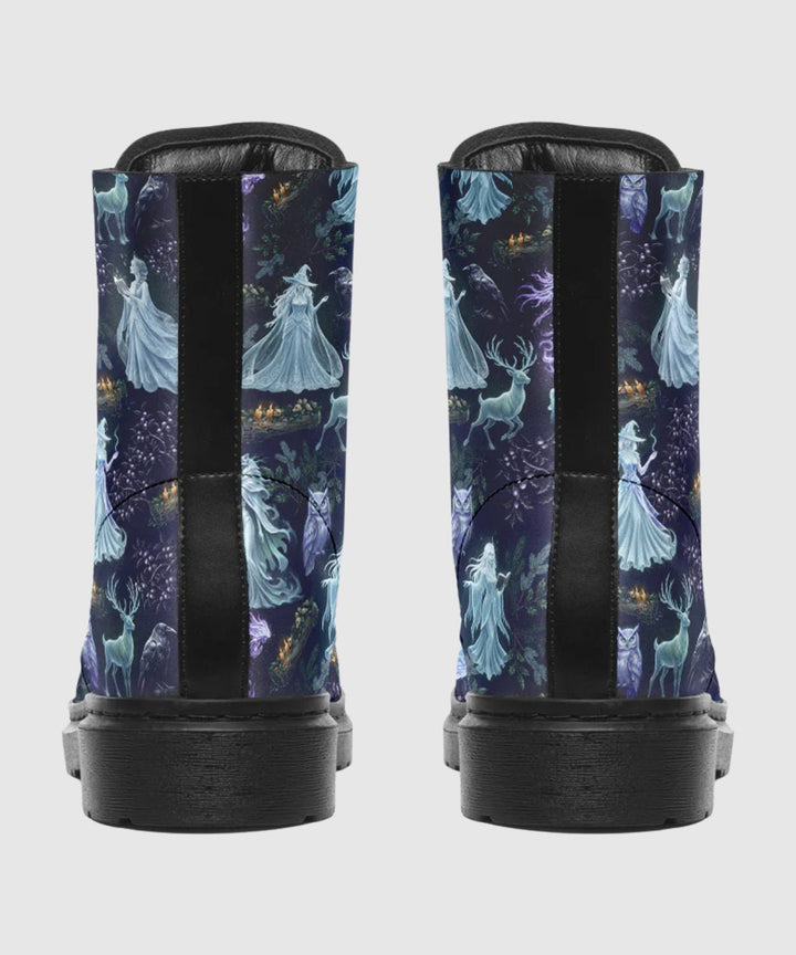 Spooky Yule Spirits Boots - The Pagan Grimoire