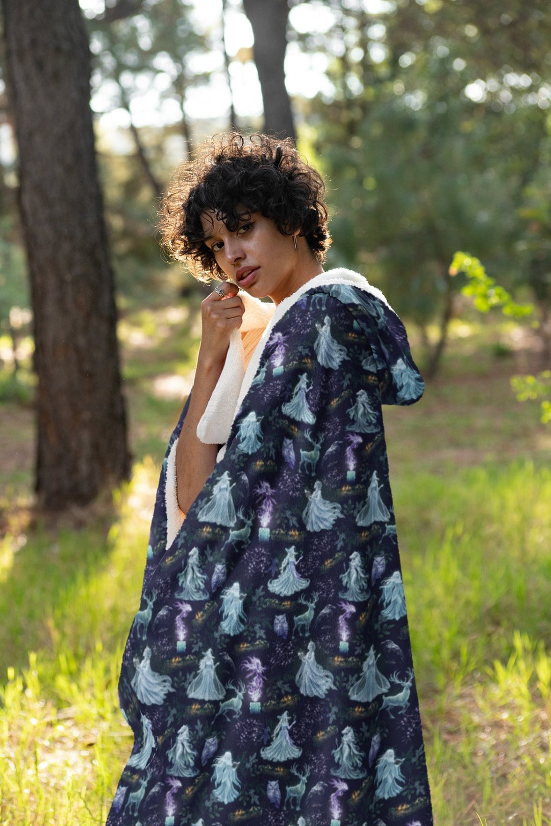 Spooky Yule Spirits Hooded Blanket - The Pagan Grimoire