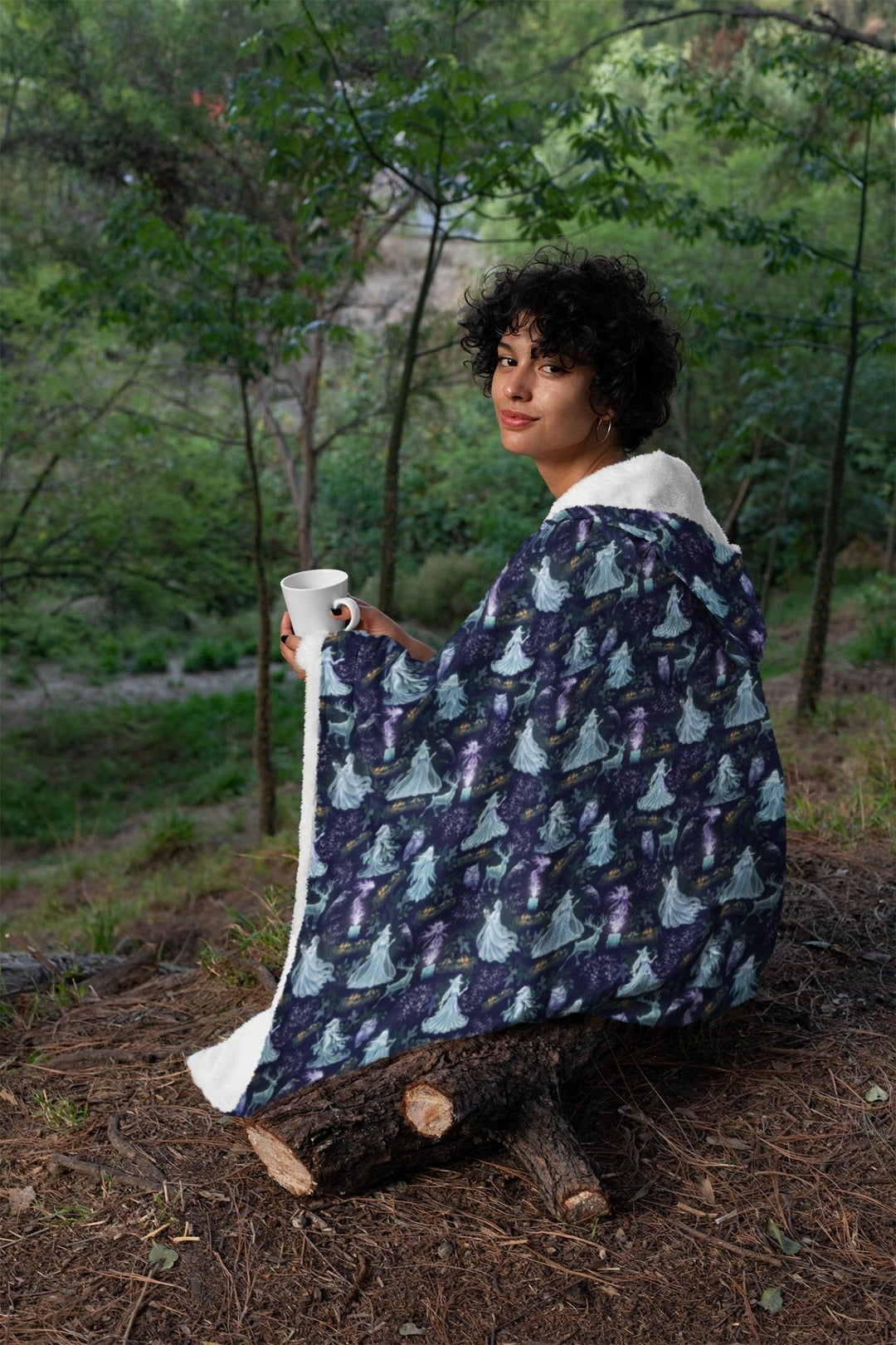 Spooky Yule Spirits Hooded Blanket - The Pagan Grimoire