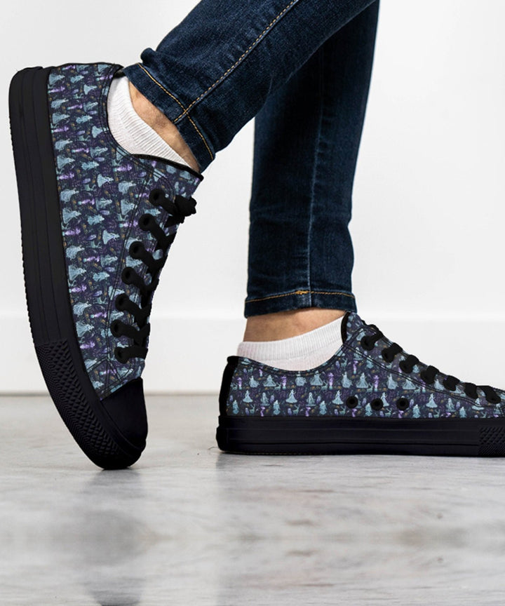 Spooky Yule Spirits Low Tops - The Pagan Grimoire