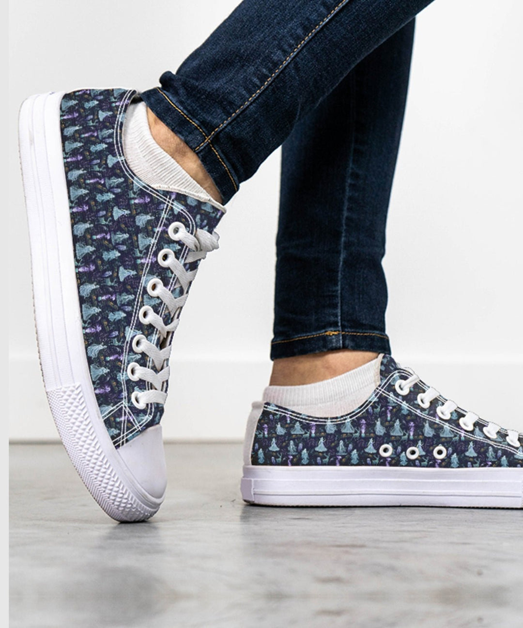 Spooky Yule Spirits Low Tops - The Pagan Grimoire