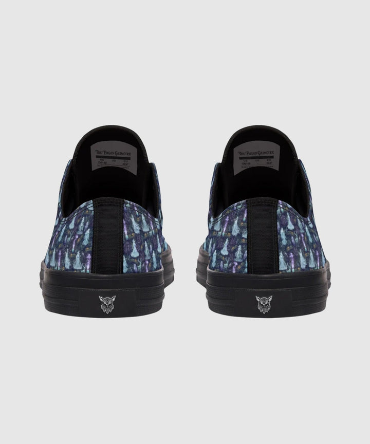 Spooky Yule Spirits Low Tops - The Pagan Grimoire