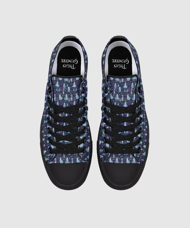 Spooky Yule Spirits Low Tops - The Pagan Grimoire