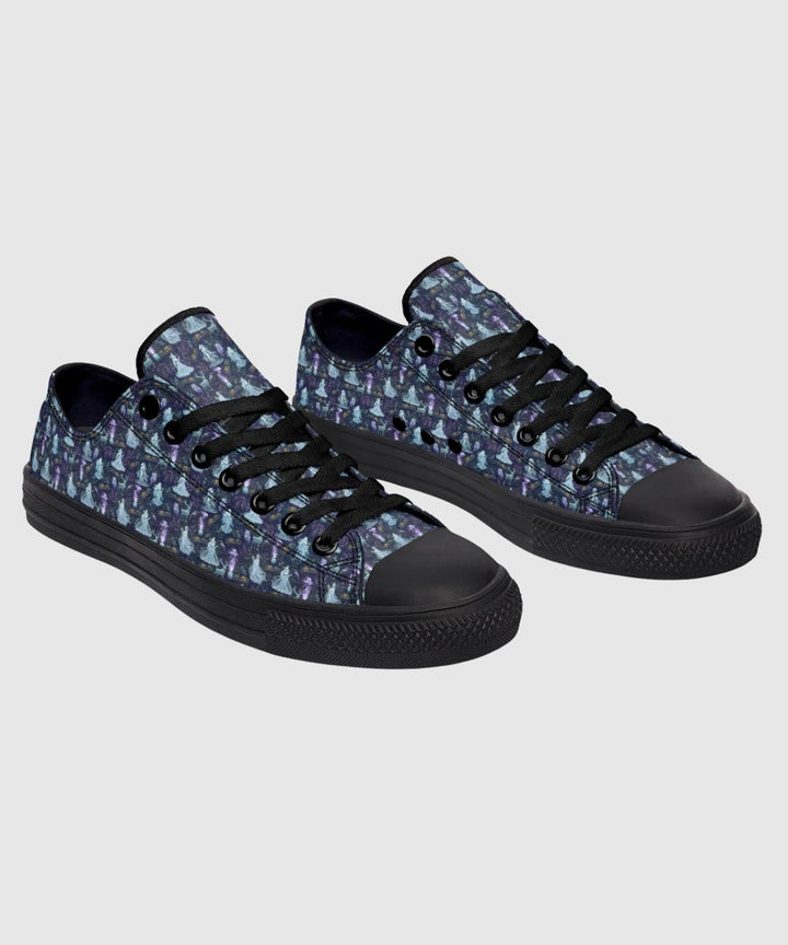 Spooky Yule Spirits Low Tops - The Pagan Grimoire