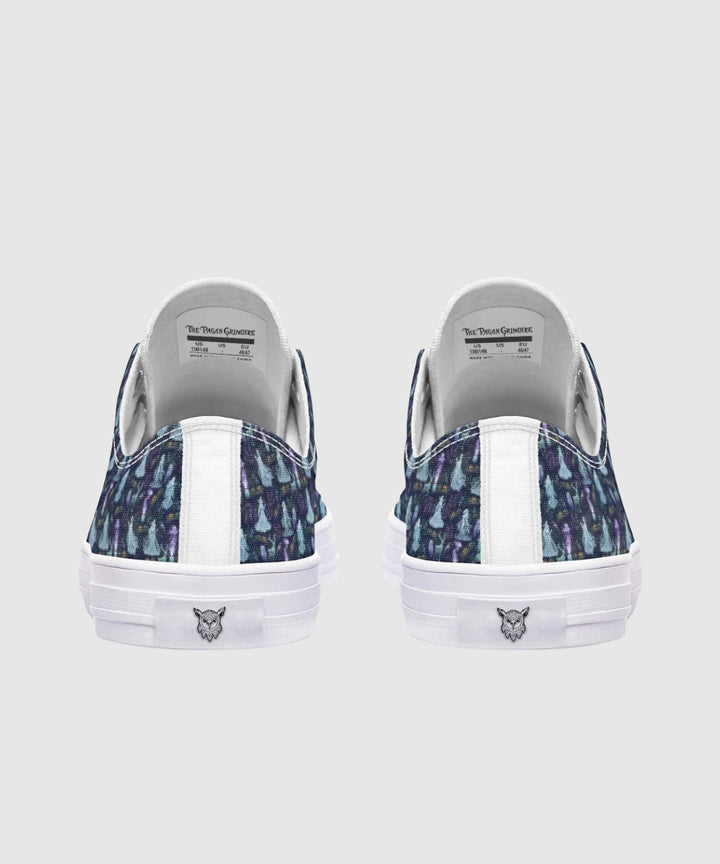 Spooky Yule Spirits Low Tops - The Pagan Grimoire