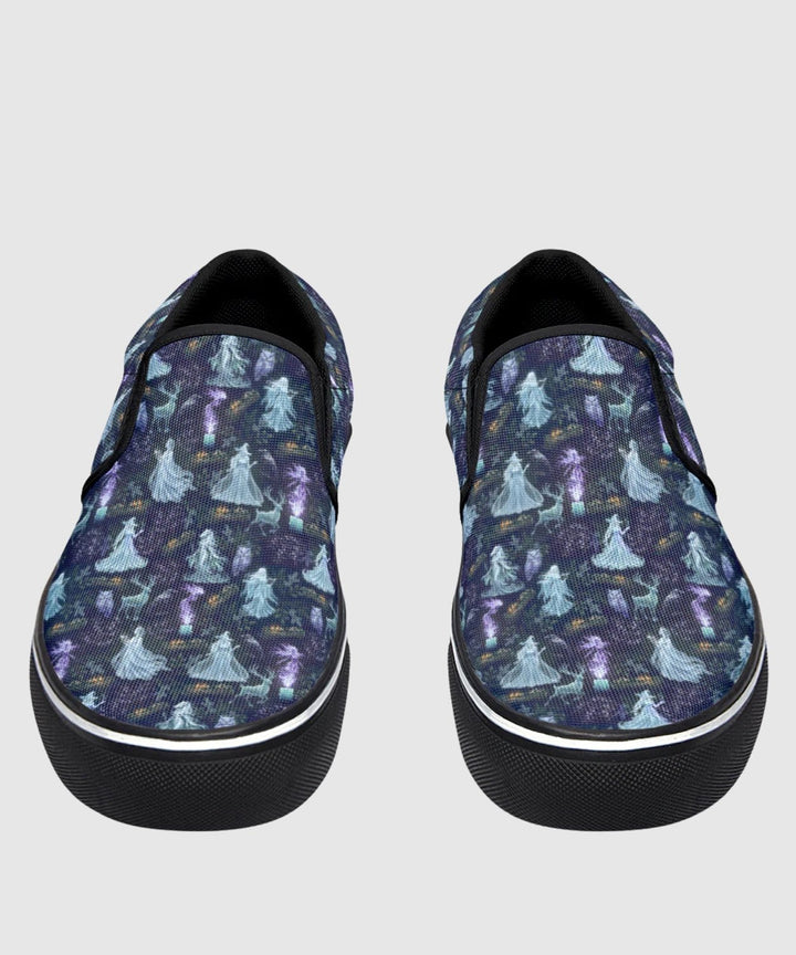 Spooky Yule Spirits Slip On Shoes - The Pagan Grimoire