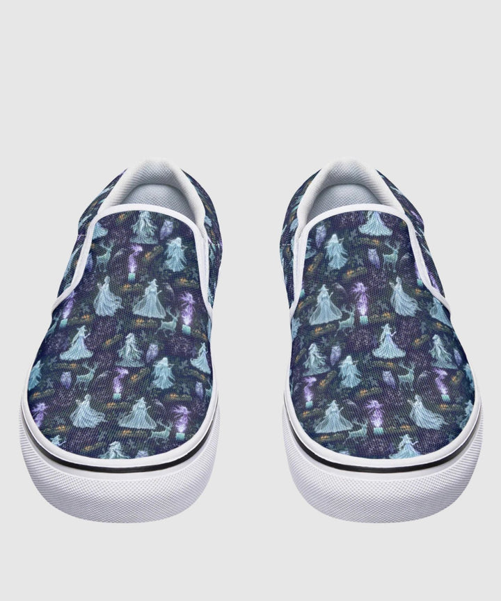 Spooky Yule Spirits Slip On Shoes - The Pagan Grimoire