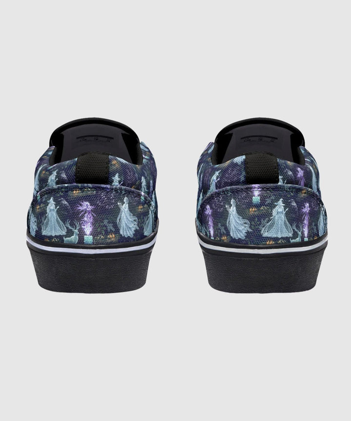 Spooky Yule Spirits Slip On Shoes - The Pagan Grimoire
