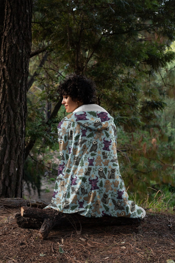 Spooky Gingerbread Hooded Blanket - The Pagan Grimoire