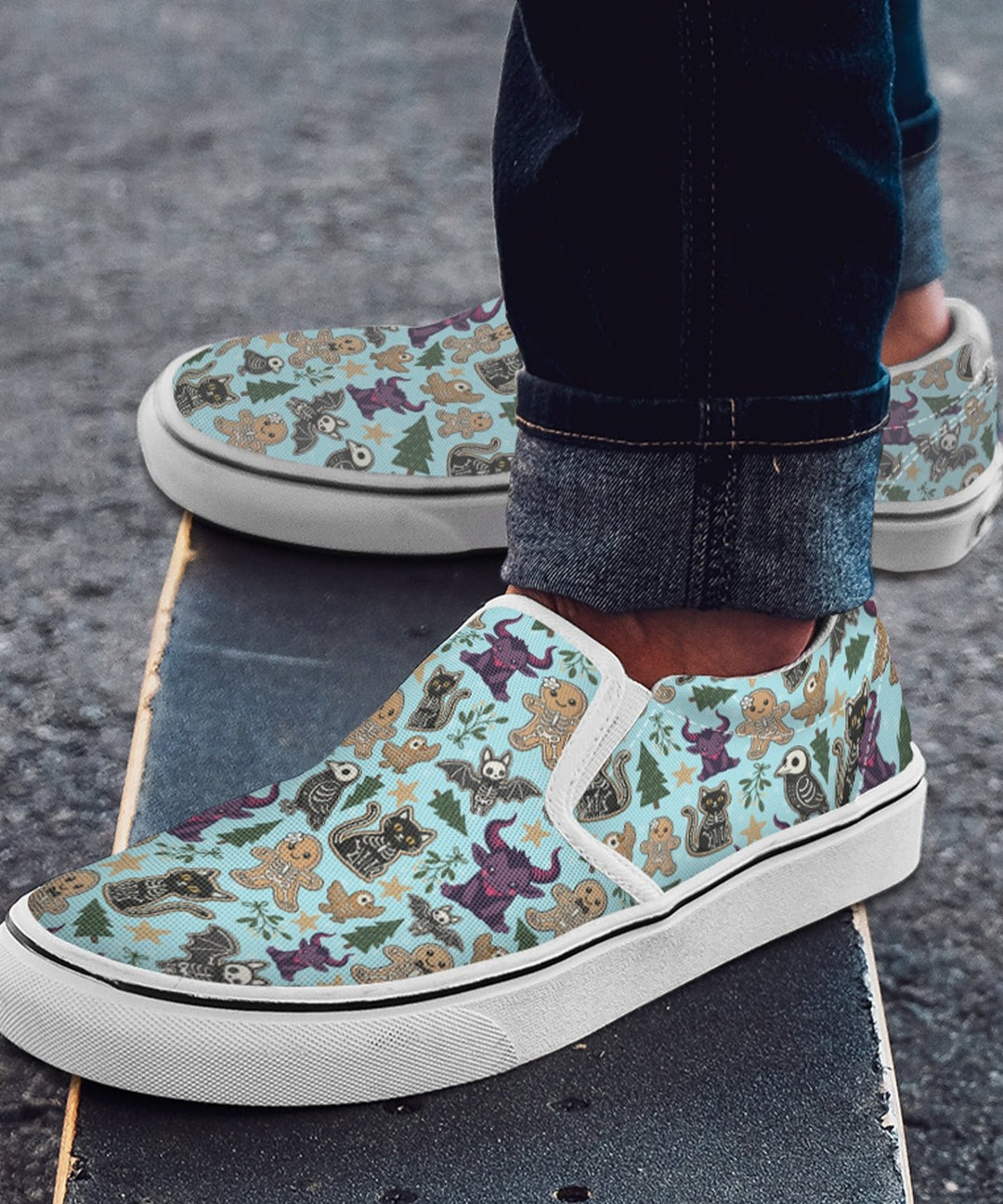 Spooky Gingerbread Slip - On Shoes - The Pagan Grimoire