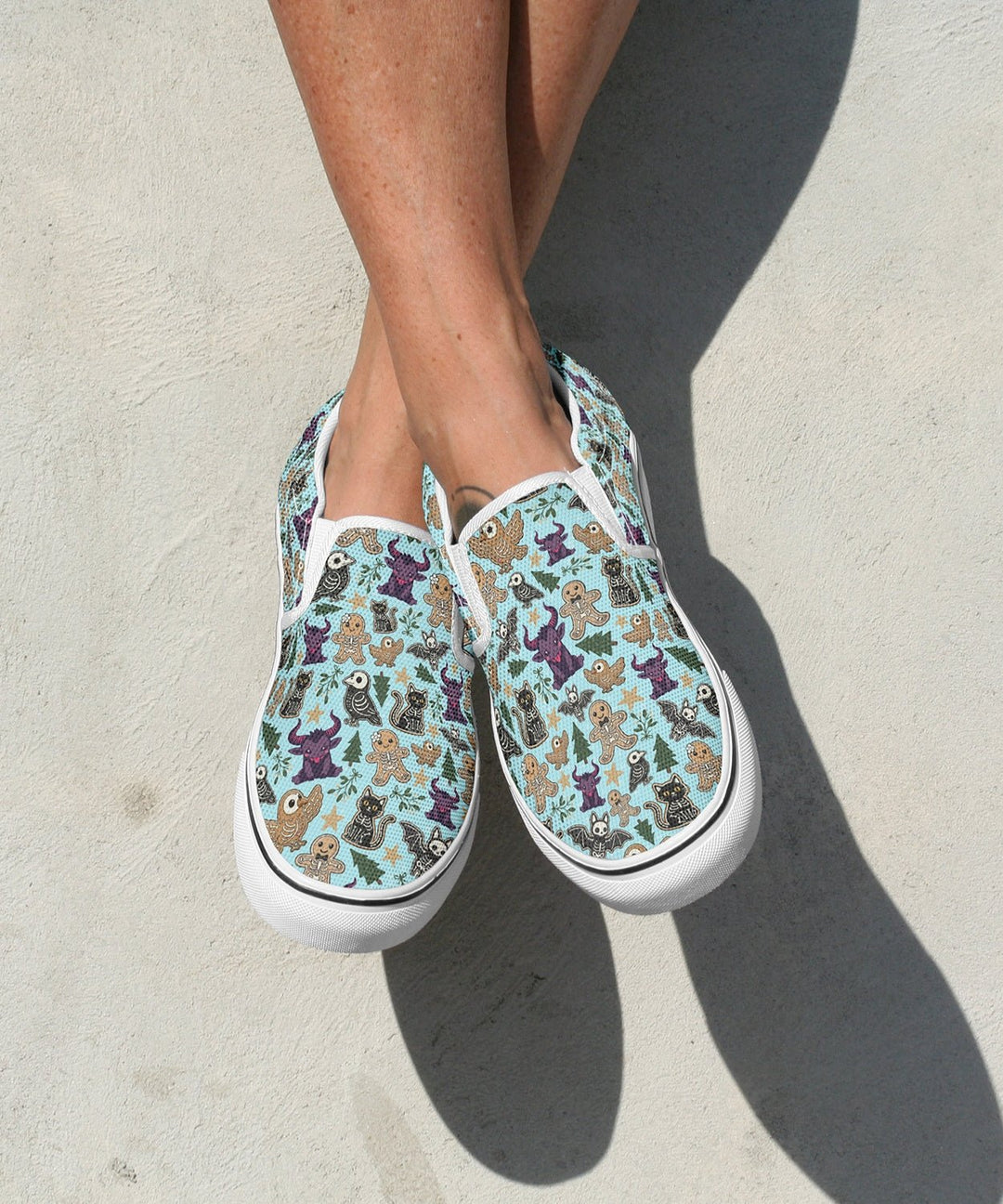 Spooky Gingerbread Slip - On Shoes - The Pagan Grimoire