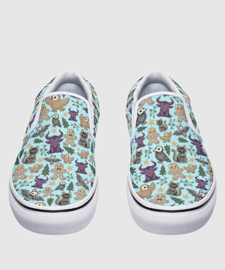 Spooky Gingerbread Slip - On Shoes - The Pagan Grimoire