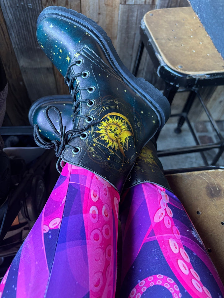 Sun, Moon, and Stars Boots - The Pagan Grimoire