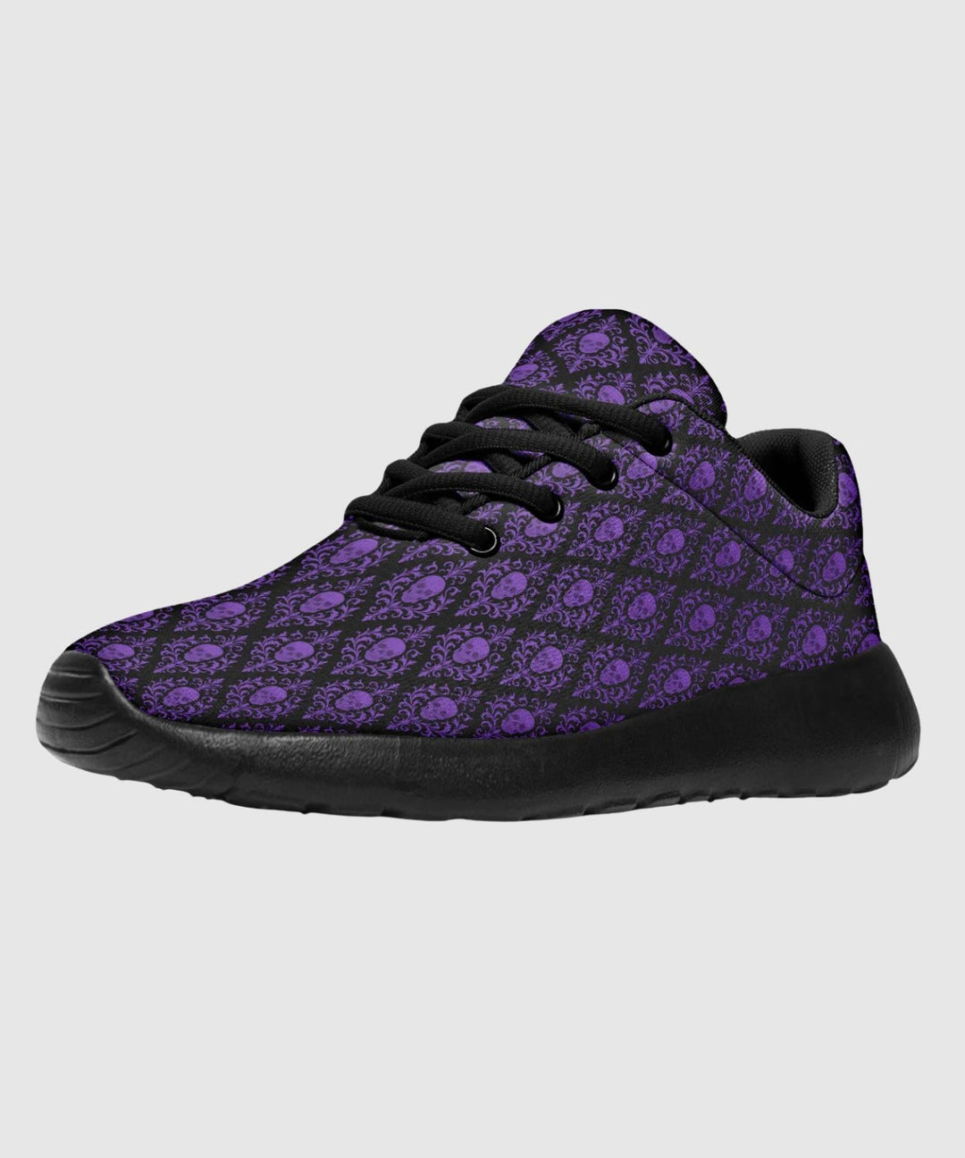 Victorian Skull Damask Sneakers - The Pagan Grimoire