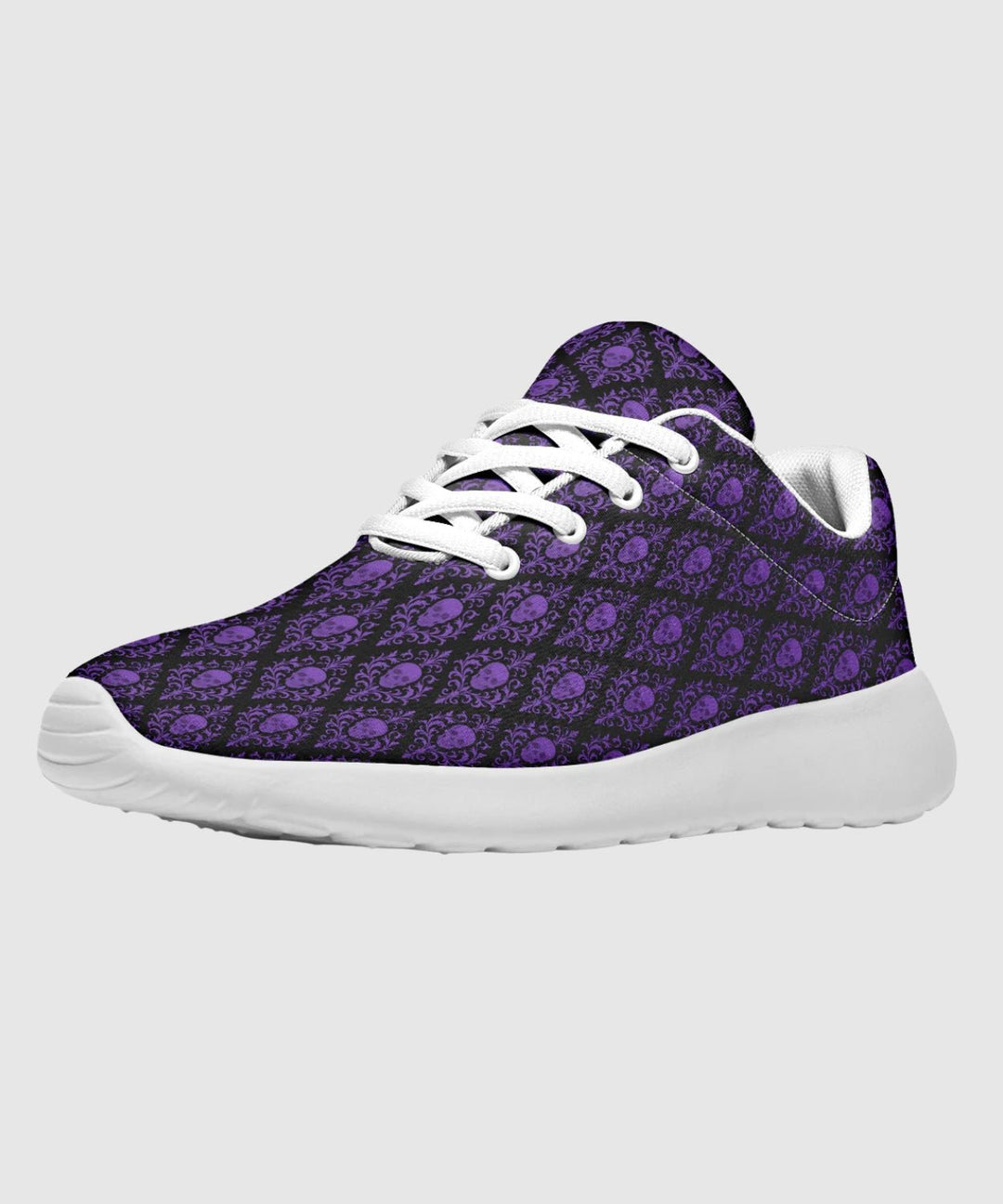 Victorian Skull Damask Sneakers - The Pagan Grimoire