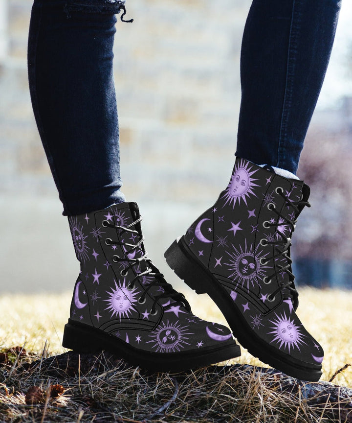 Vintage Celestial Sun and Moon Boots - The Pagan Grimoire