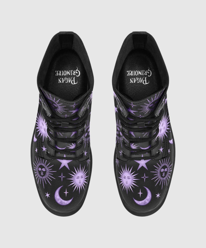 Vintage Celestial Sun and Moon Boots - The Pagan Grimoire