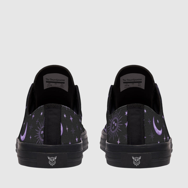 Vintage Celestial Sun and Moon Low Tops - The Pagan Grimoire
