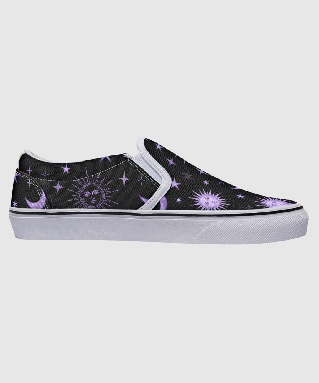 Vintage Celestial Sun and Moon Slip On Shoes - The Pagan Grimoire