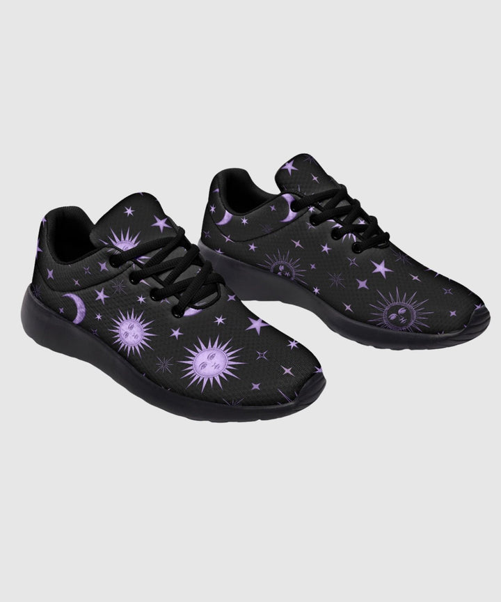 Vintage Celestial Sun and Moon Sneakers - The Pagan Grimoire