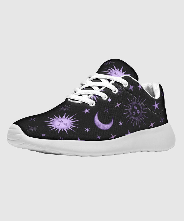 Vintage Celestial Sun and Moon Sneakers - The Pagan Grimoire