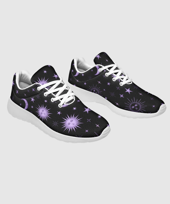 Vintage Celestial Sun and Moon Sneakers - The Pagan Grimoire