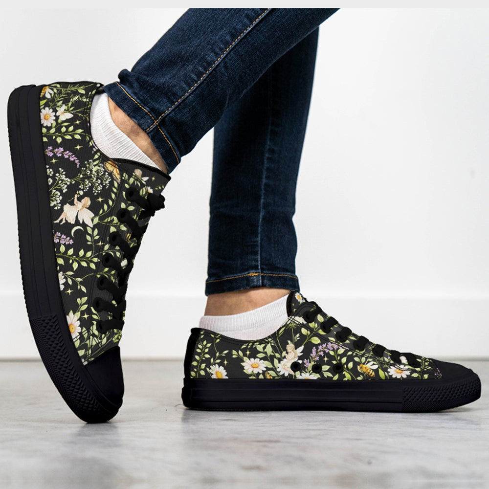 Wildflowers Low Tops - The Pagan Grimoire