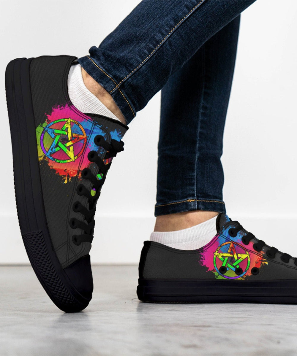 Witch Pride Low Tops - The Pagan Grimoire