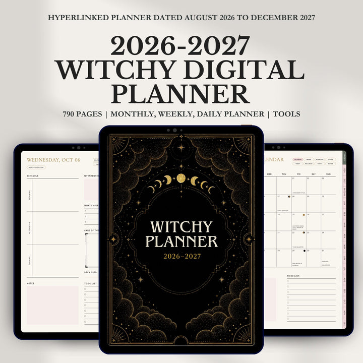 2026-2027 Witchy Digital Planner - The Pagan Grimoire