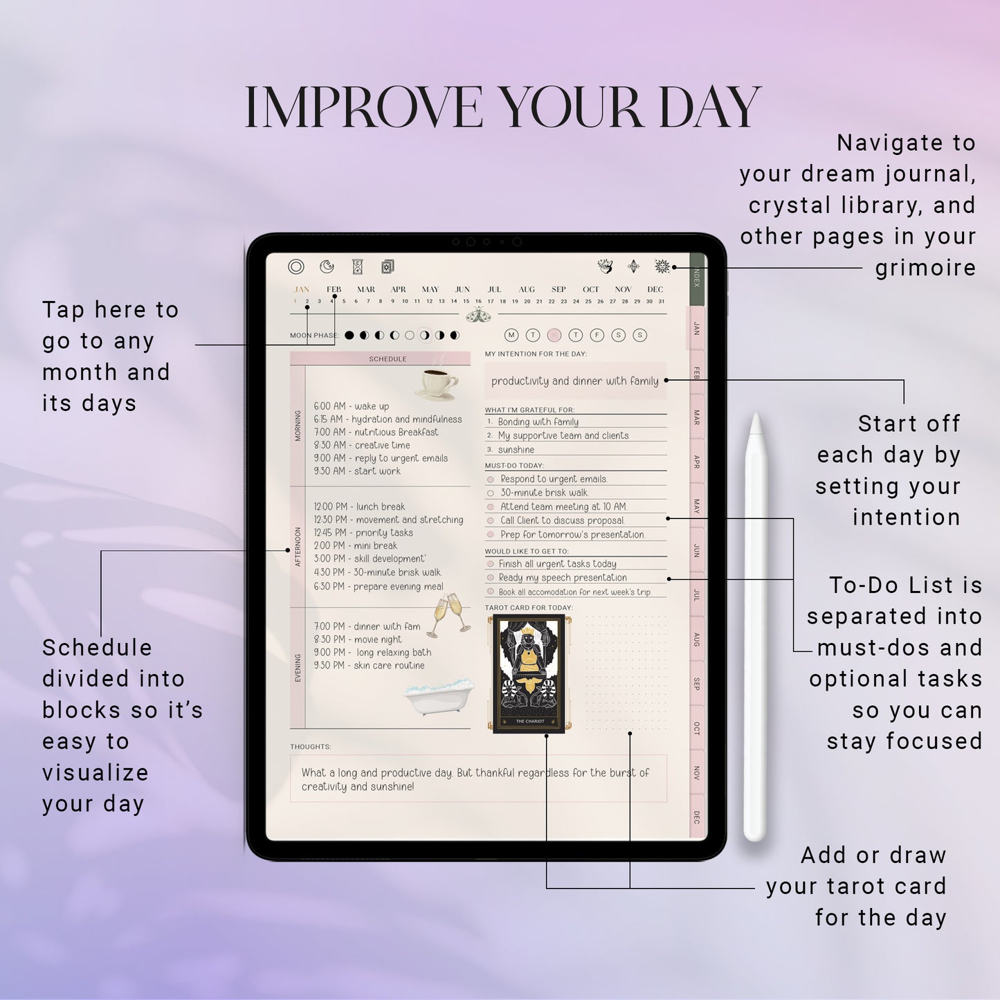 Undated Daily Witchy Planner