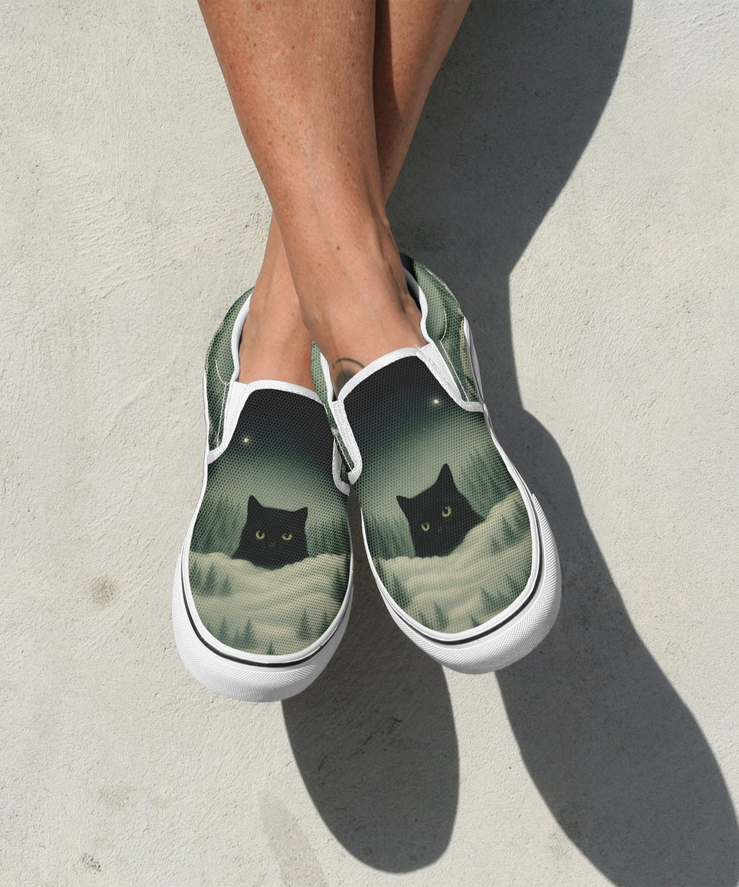 Yule Cat Slip - On Shoes - The Pagan Grimoire