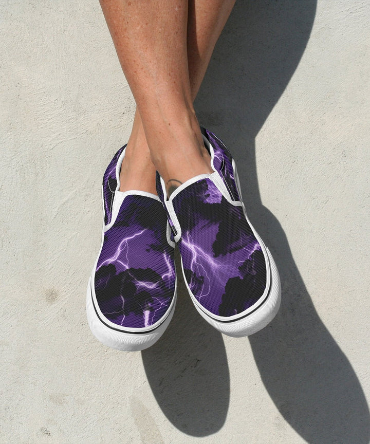 Zeus Thunderstorm Slip On Shoes - The Pagan Grimoire