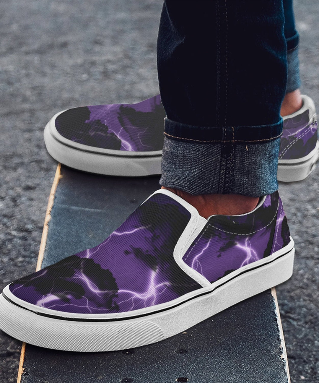 Zeus Thunderstorm Slip On Shoes - The Pagan Grimoire