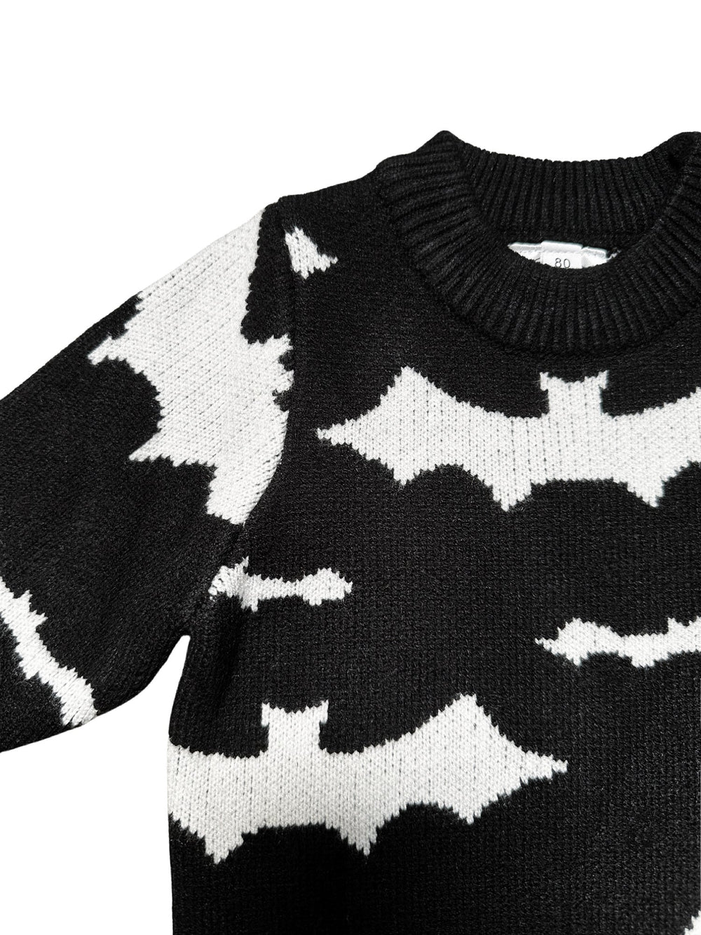 Black & White Bat Sweater - The Pagan Grimoire