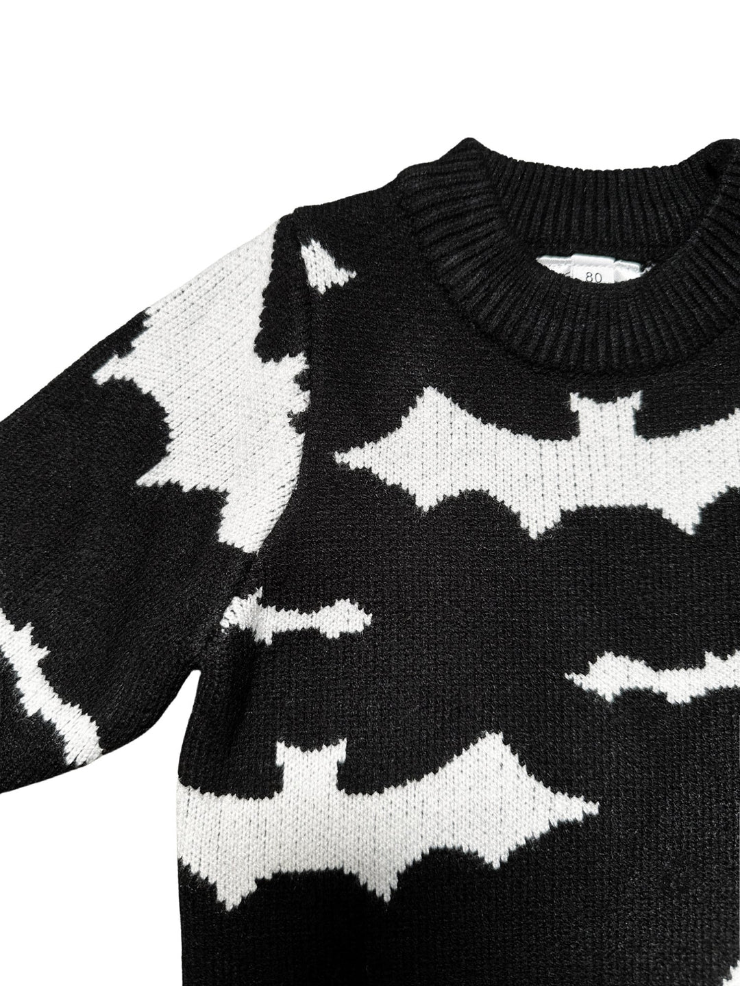 Black & White Bat Sweater - The Pagan Grimoire