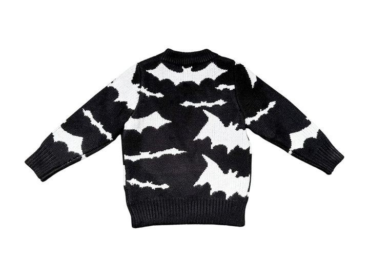 Black & White Bat Sweater - The Pagan Grimoire