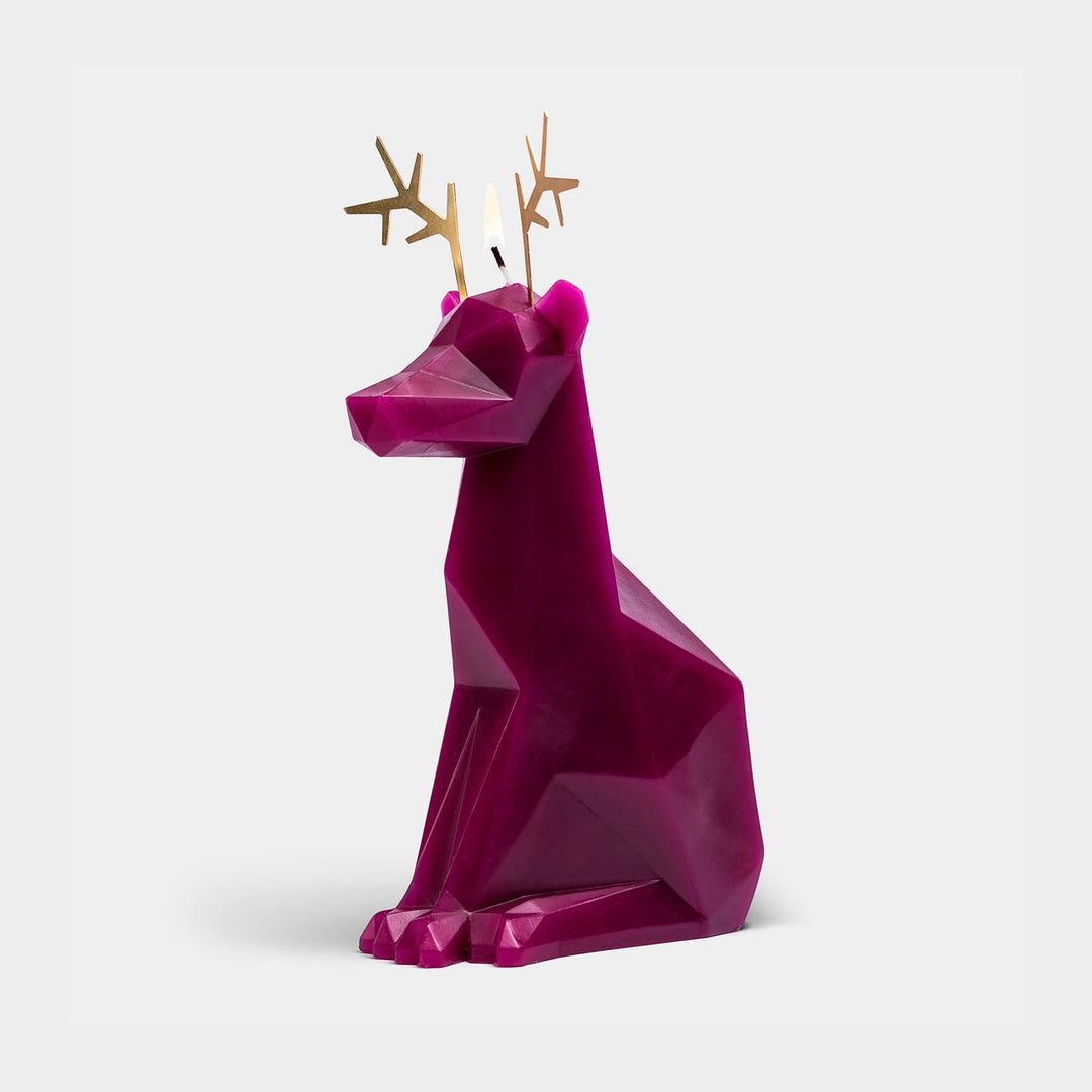 PyroPet Dyri Reindeer Candle - Burgundy - The Pagan Grimoire