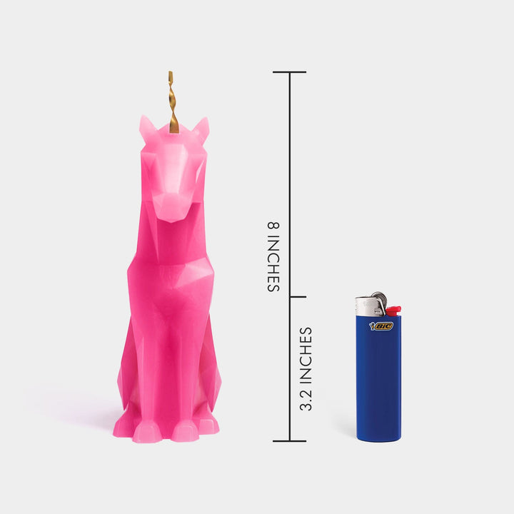PyroPet Einar Unicorn Candle - Hot Pink - The Pagan Grimoire