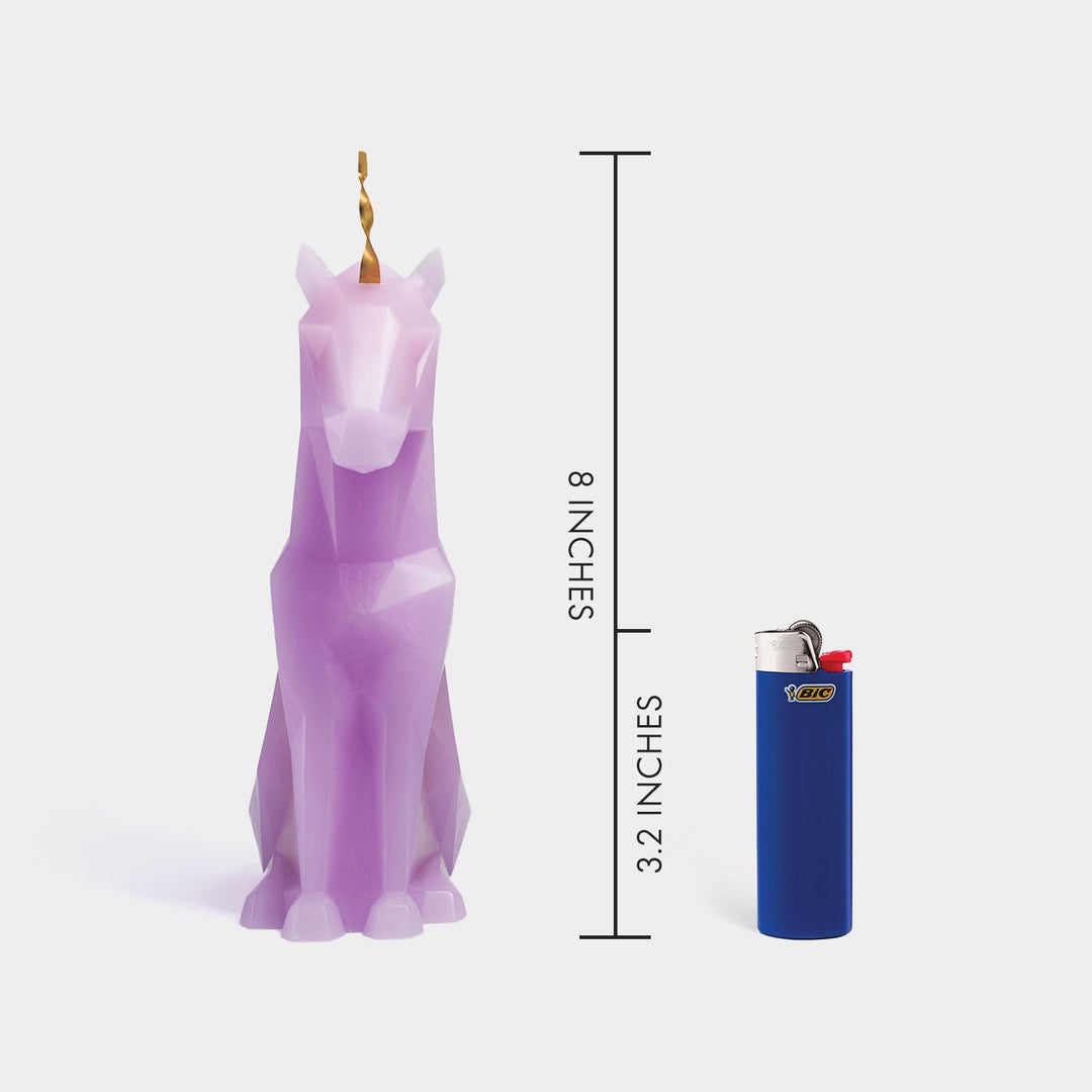 PyroPet Einar Unicorn Candle - Lilac - The Pagan Grimoire