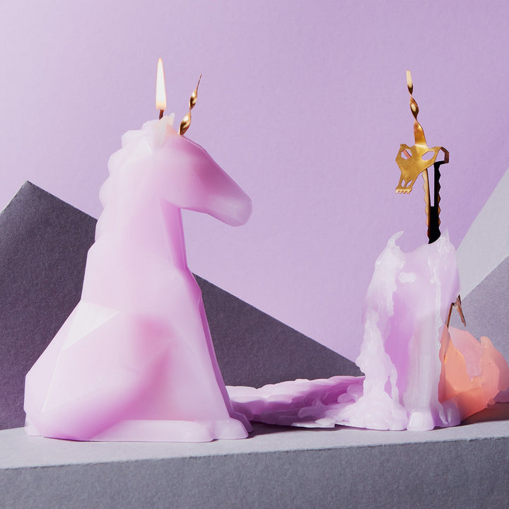 PyroPet Einar Unicorn Candle - Lilac - The Pagan Grimoire