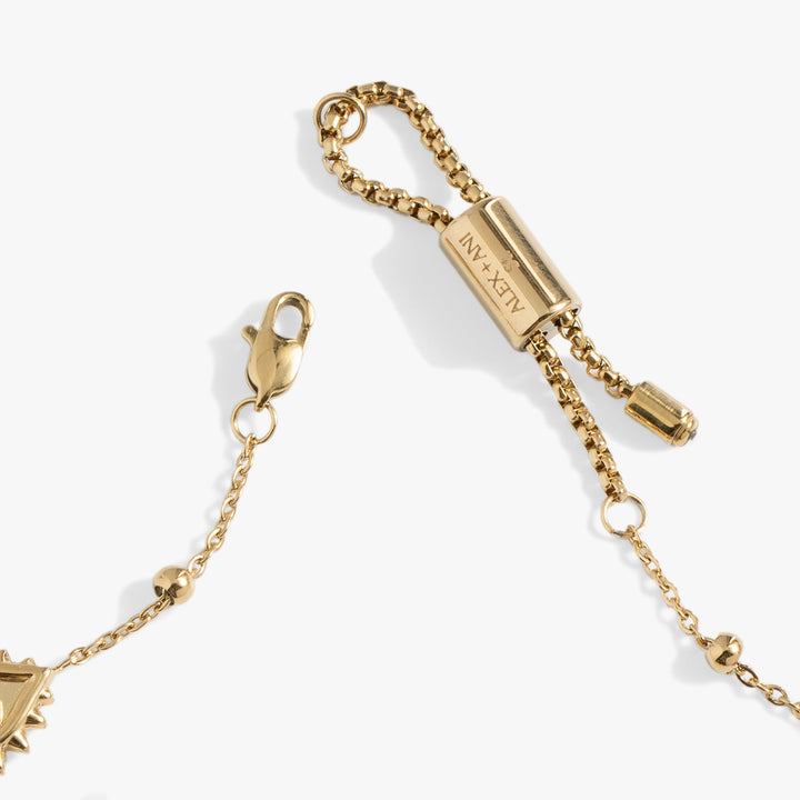 Gold chain with clasp on a white background