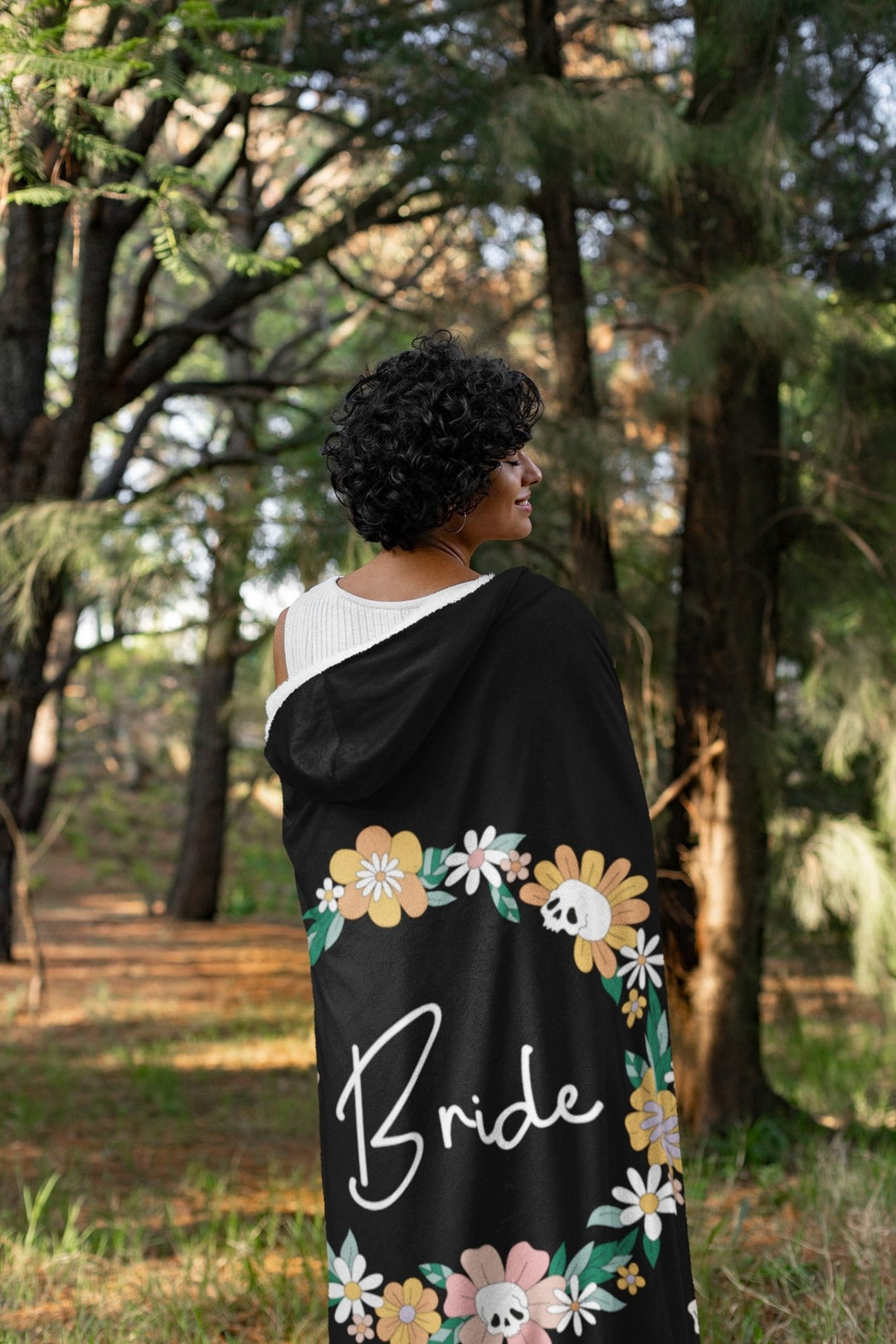 Goth Boho Bride Hooded Blanket - The Pagan Grimoire