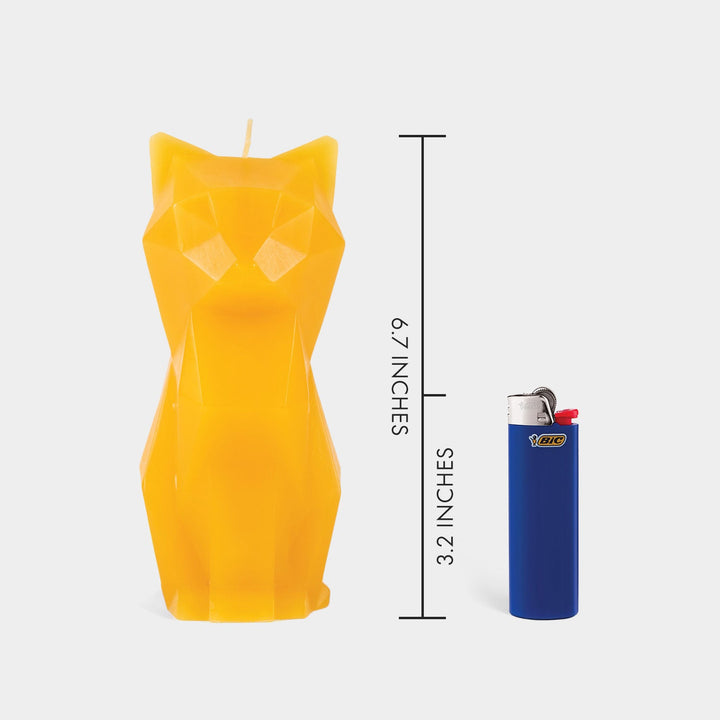 PyroPet Kisa Cat Candle - Yellow - The Pagan Grimoire