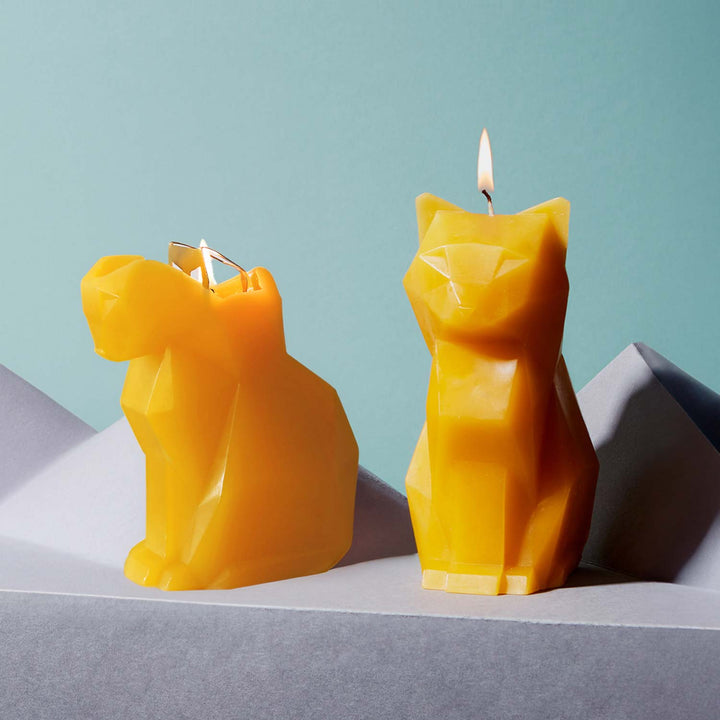 PyroPet Kisa Cat Candle - Yellow - The Pagan Grimoire