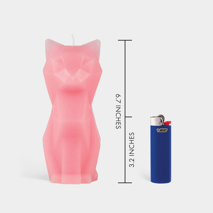 PyroPet Kisa Cat Candle - Light Pink - The Pagan Grimoire