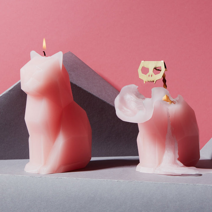 PyroPet Kisa Cat Candle - Light Pink - The Pagan Grimoire